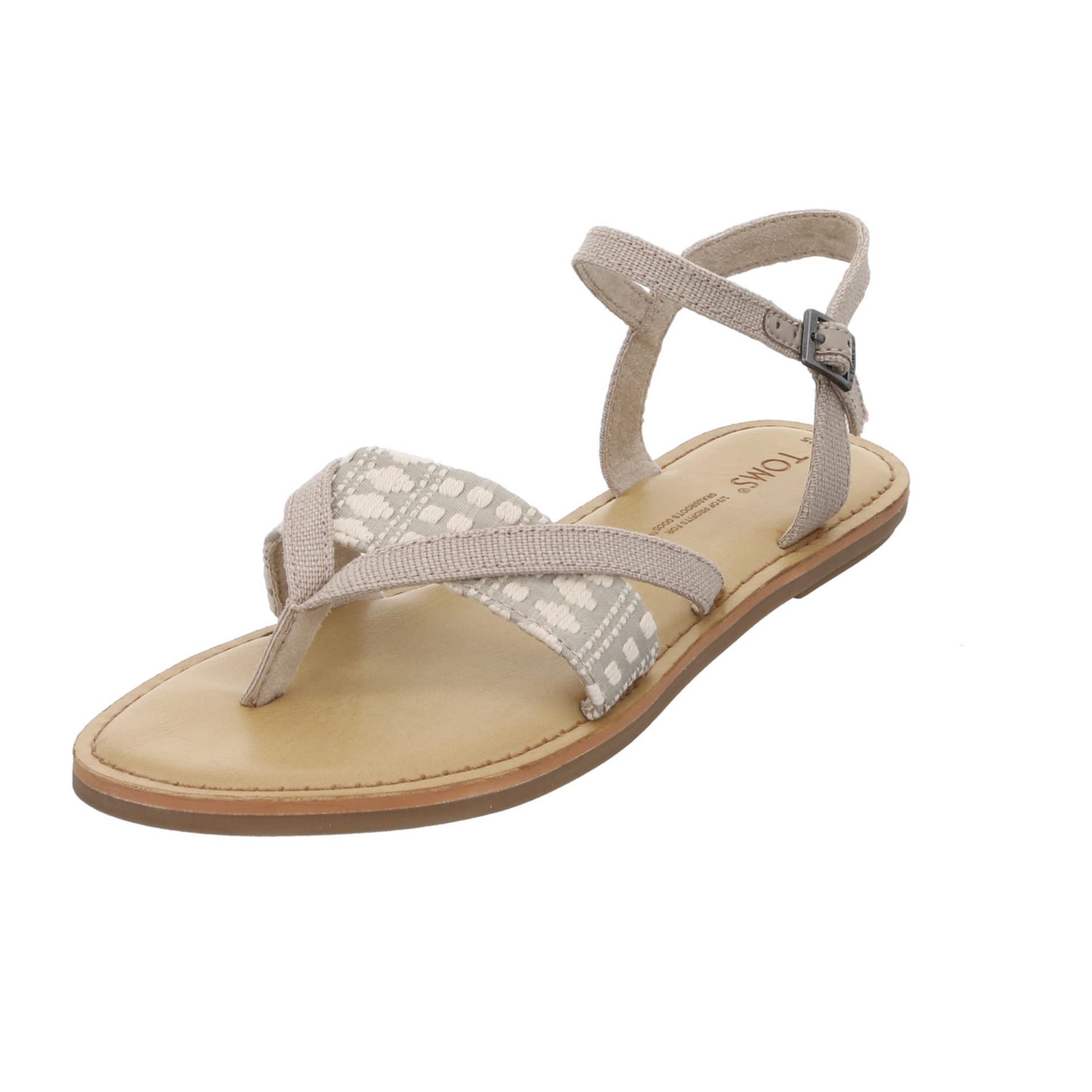 TOMS Women's Lexie Flat Sandal, Tan, 9 UK