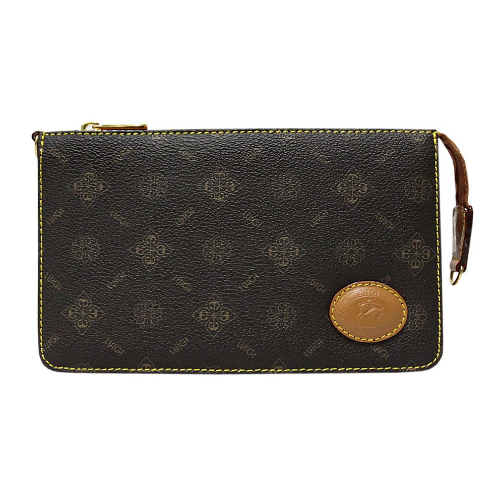 Luigi's Women's Clutch Bag - Elegant Clutch with Zip Pouch for Money & Credit Cards, Compact Size 12 x 20.5 x 5 cm - Brown