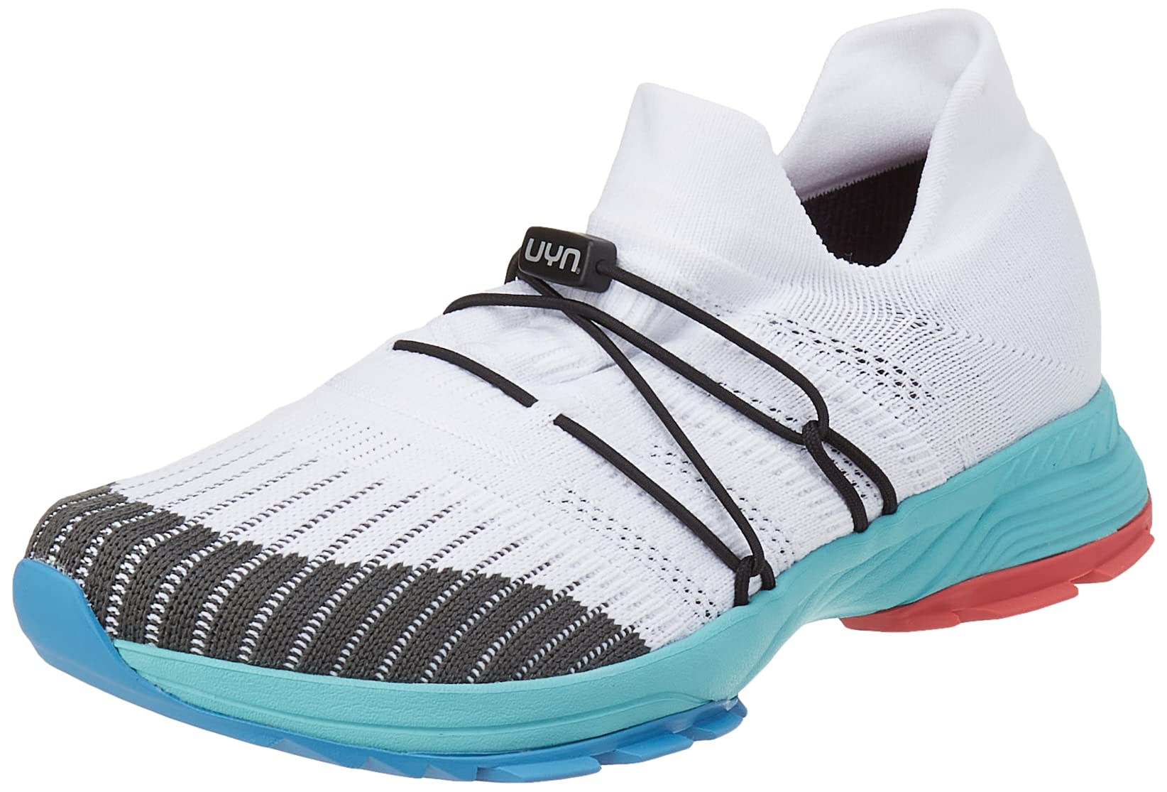 UYN Y100180 Free Flow Tune Xc Turquoise Sole Sneaker Female White/Grey UK 9.5