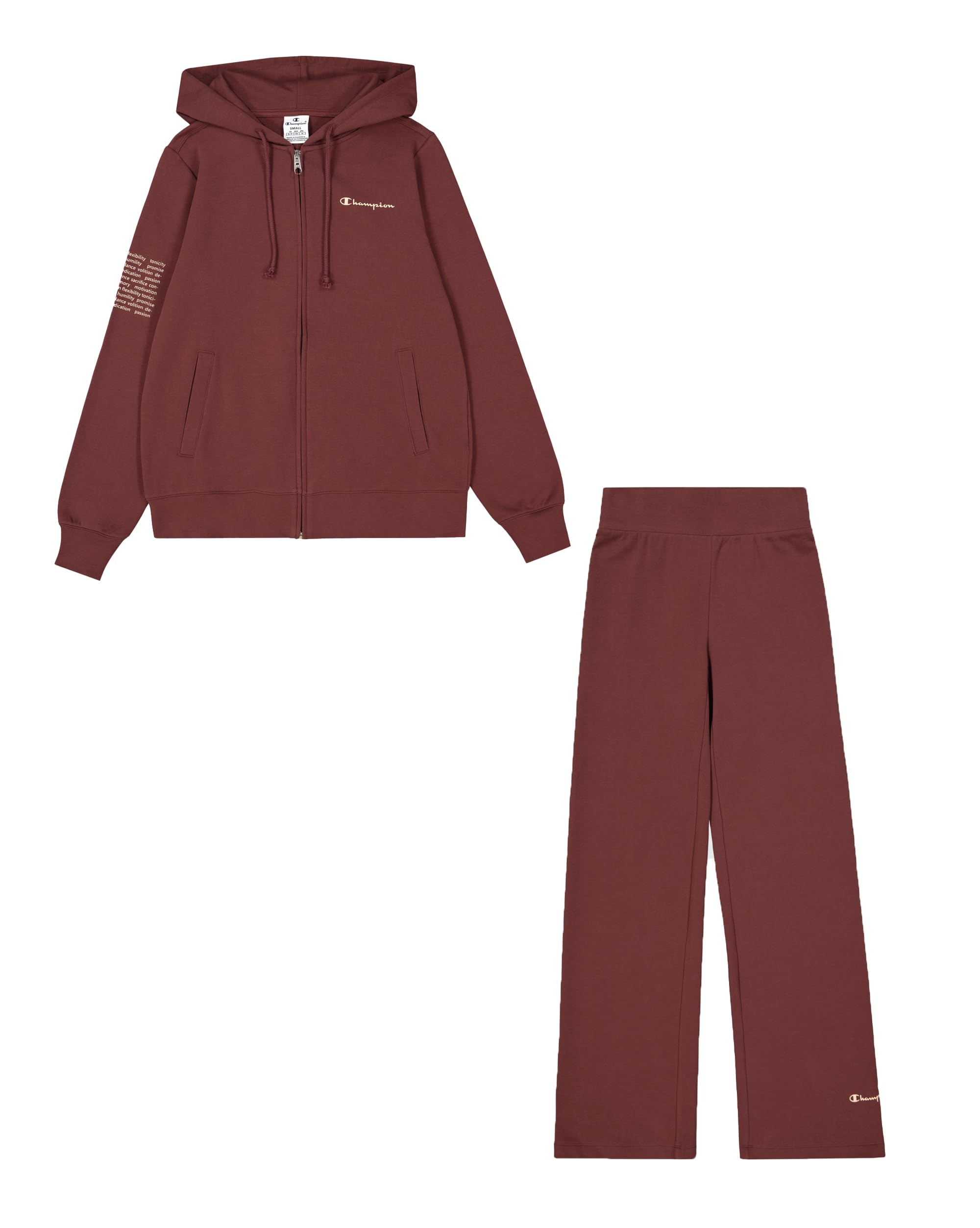 Champion Women's Legacy Emotional Dance W (117522) -Light Stretch Fleece (240gr) Hooded Tracksuit, Brown (MS524), S