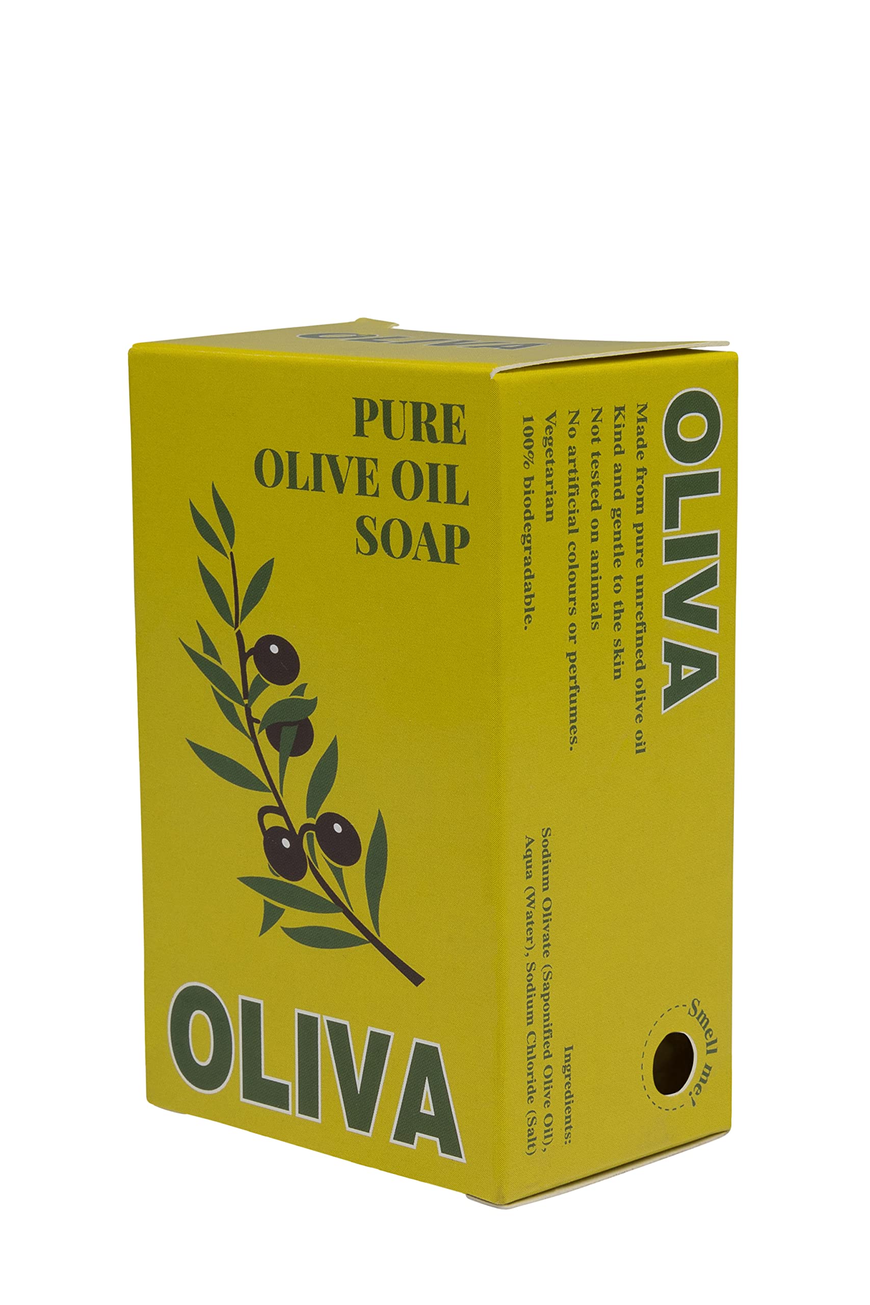 Oliva - Olive Oil Soap, Hydrating Formula for Daily Use, Eco-Friendly, 24 x 125g Bar