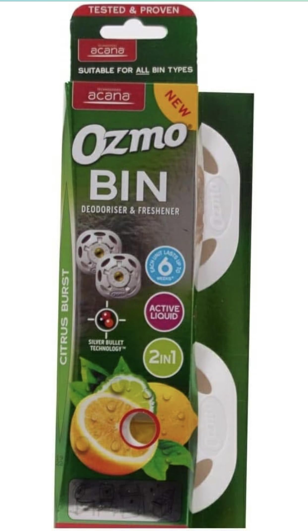 Ozmo Mülltonnen-Deodorierer und Lufterfrischer, 1 Stück, Zitrusfrüchte