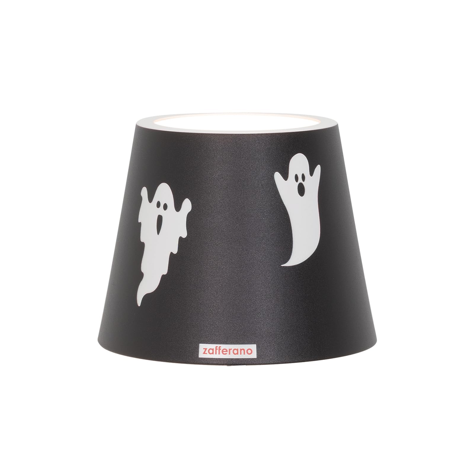 Zafferano, Poldina Cover Halloween Special Edition, Metal Lampshade for Table Lamp, Compatible with Poldina Lamps, Designed in Italy, Ø11.4 x 8.9 cm, Colour Black - Ghost Decoration