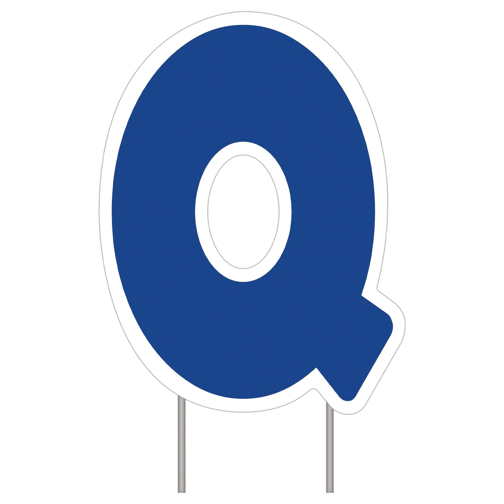Amscan 191129 Yard Letter Q-64cm x 48cm | Blue | 1 Pc. Yard Sign