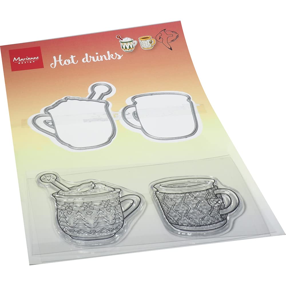 Marianne Design Clear, Hot Drinks, for Stamping Cardmaking Arts and Crafts, One Size