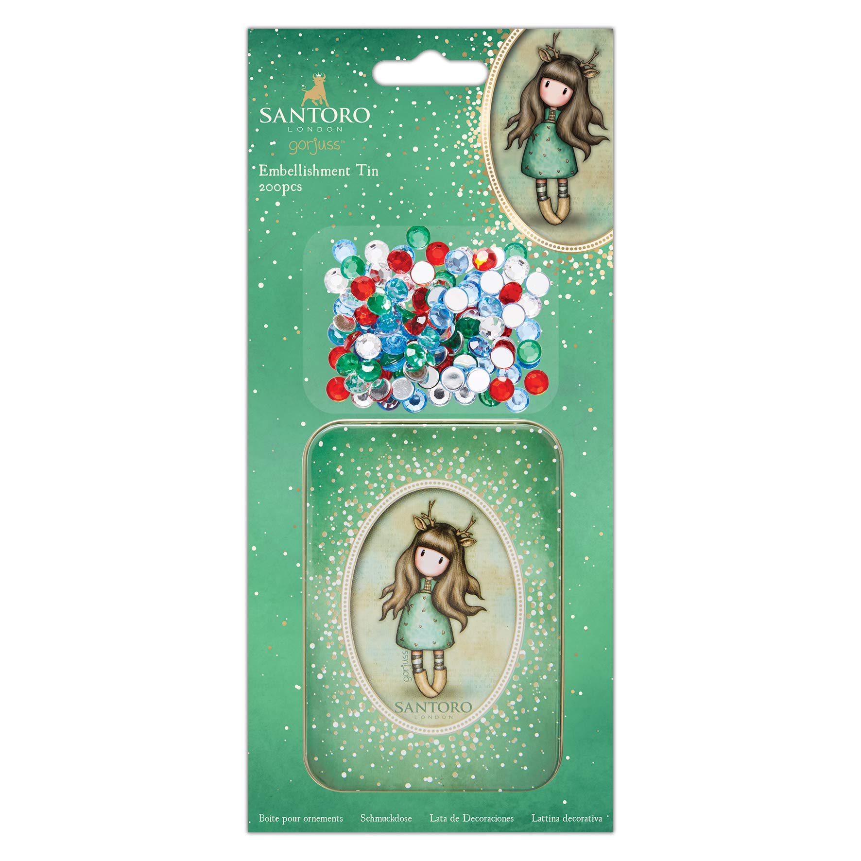 Santoro Gorjuss Scrapbooking Embellishments, Silver, Multi-Colour, One Size