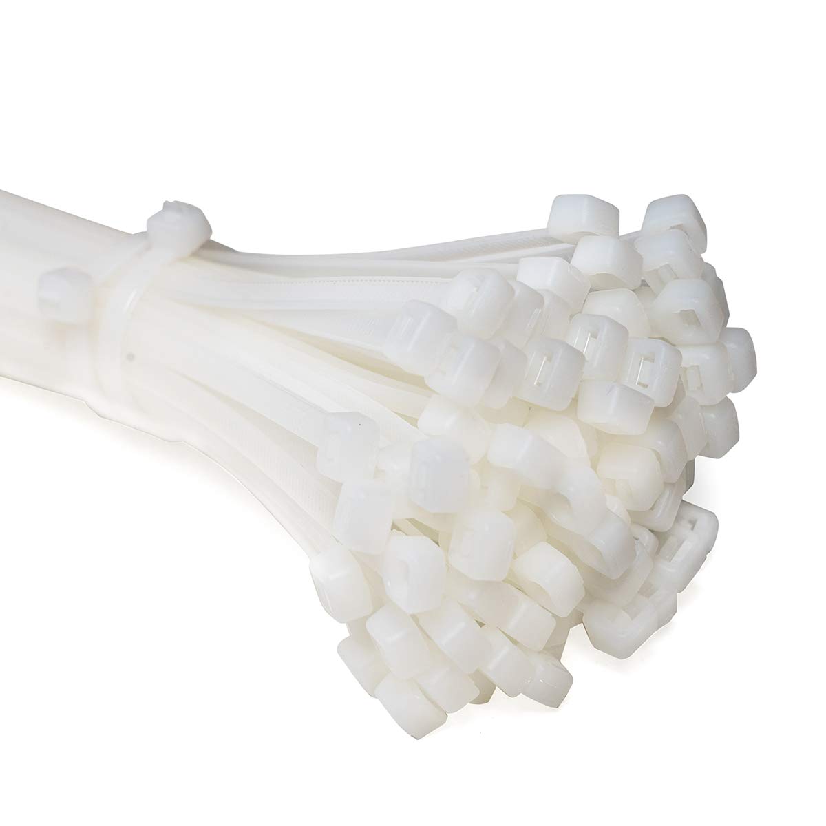 ERKO Professional Cable Ties, 150 x 2.5 mm, for Guiding and Tying Cables, in White, Temperature & Chemical, 100 Pieces