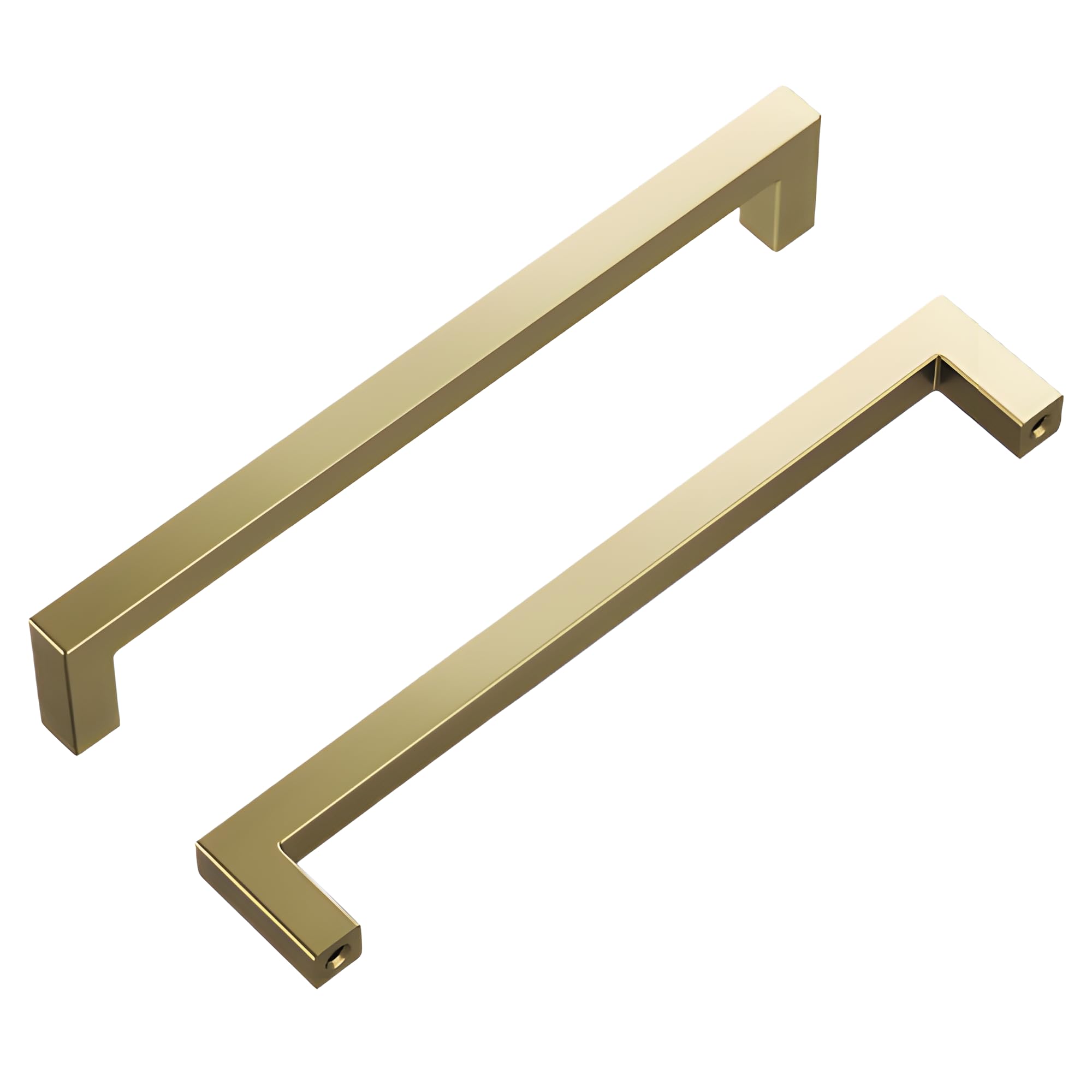 Hickory Hardware Solid Core Kitchen Cabinet Pulls, Luxury Cabinet Handles, Hardware for Doors & Dresser Drawers, 6-5/16 Inch (160mm) Hole Center, Elusive Golden Nickel, Skylight Collection(Pack of 1)