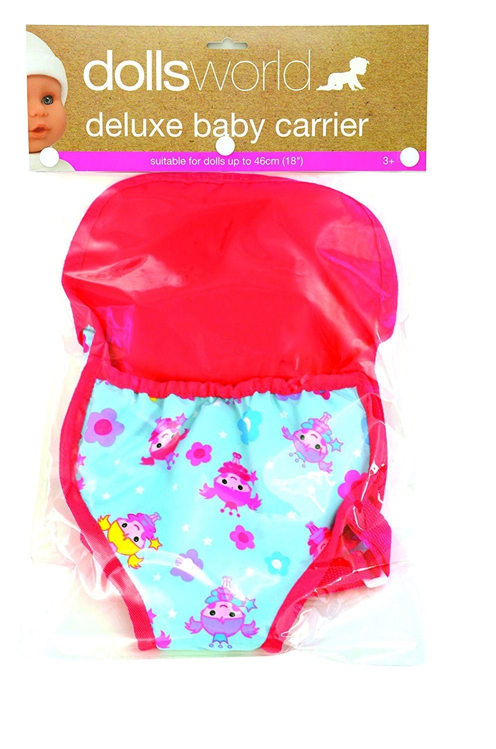 DOLLSWORLD from Peterkin | Deluxe Baby Carrier | Deluxe baby carrier with adjustable straps, for dolls up to 46cm (18") | Dolls & Accessories | Ages 3+