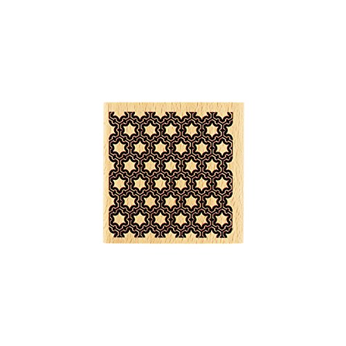 Florilèges Design Stamp fd216066 Wood Square Decorative Wood Color 5 X 2.5 cm