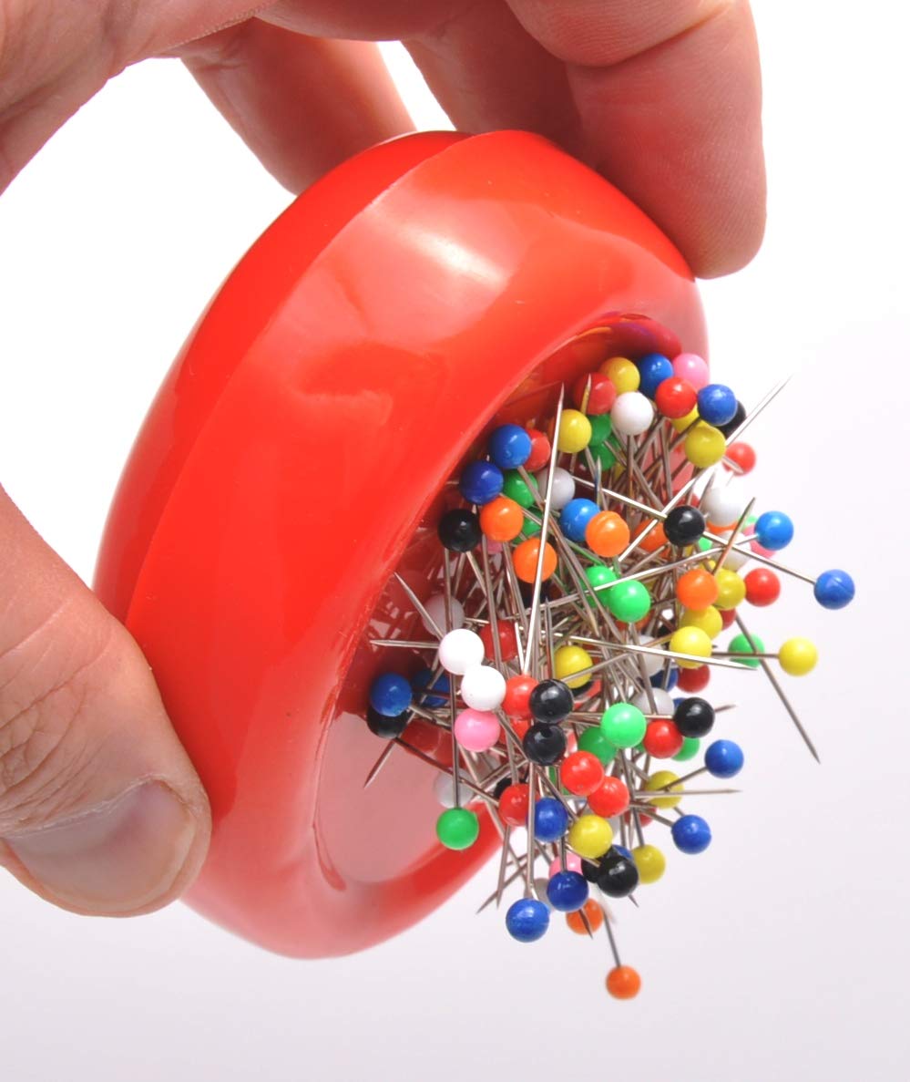 Trimz Magnetic Pin Cushion, Red, 12 x 8 x 3 cm