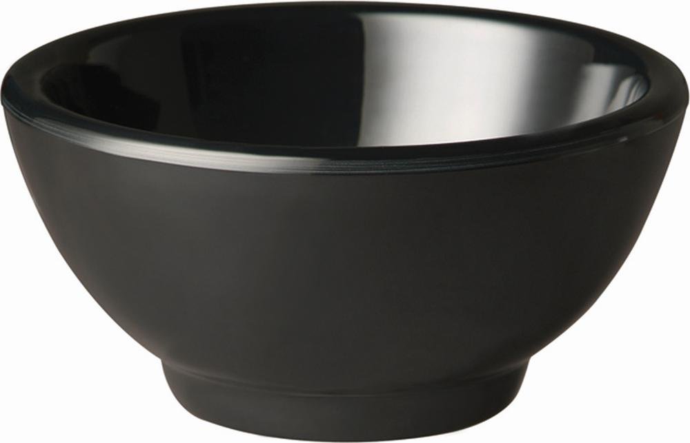 APS GF141 Melamine Round Bowl, Pure Black