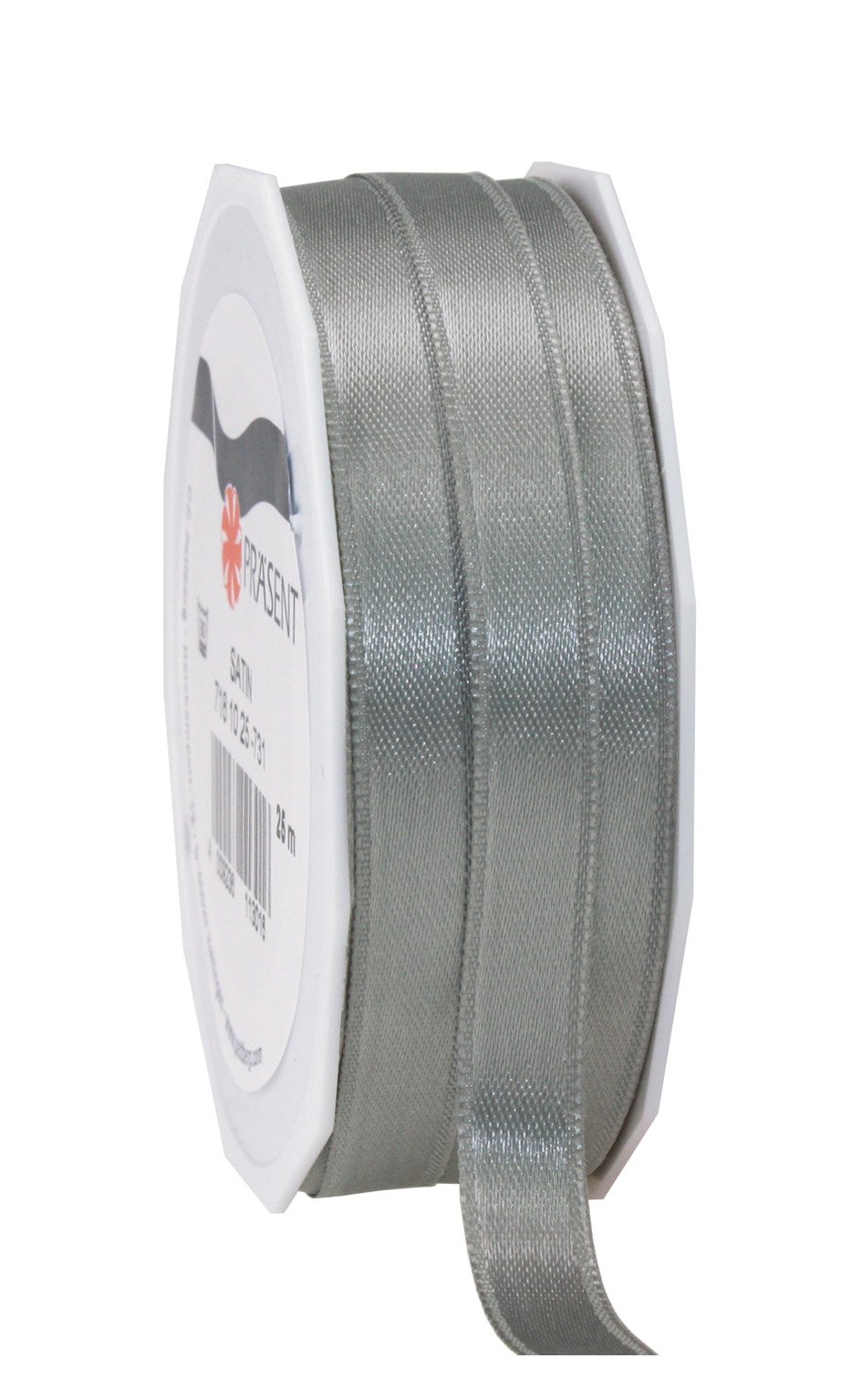 C.E. Pattberg SATIN slate (grey) gift ribbon, 27 yards for Wrapping Gifts, 0.39 inches width, Ribbon for Decorating & Crafting, Decorative Ribbon for Gifts, for every occasion