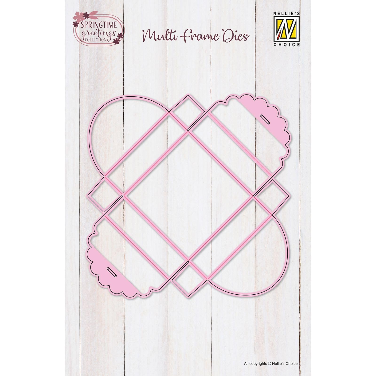 Nellie's Choice Cutting Die for Easter Gift Box 2.3 x 2.3 x 0.6" / 6 x 6 x 1.6 cm - Wrapping Die, Card Making Supplies and Metal Craft Dies for Scrapbooking, DIY and Paper Crafts