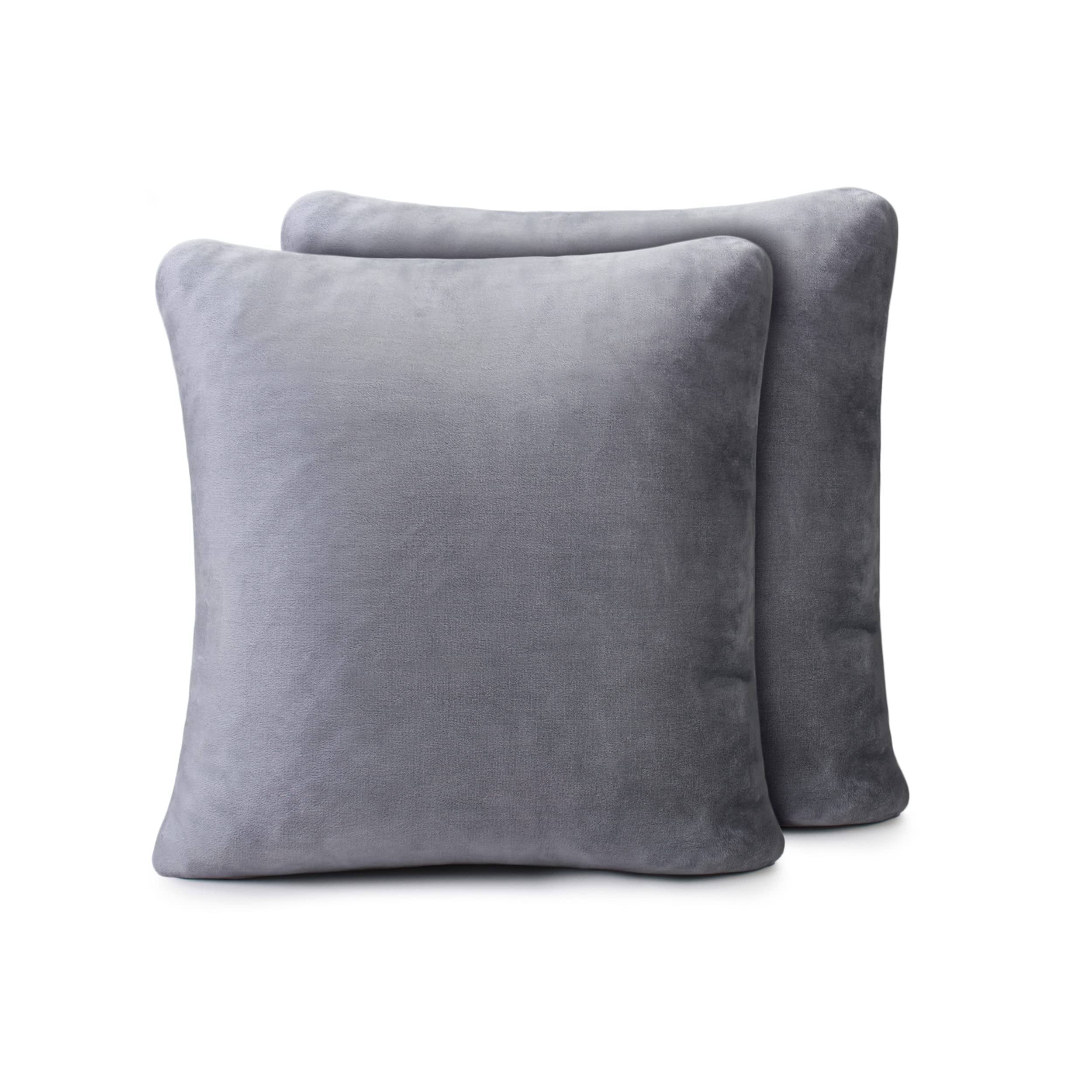 Amago - Cushion Cover Set of 2, Cashmere Feeling, 50 x 50 cm - Anthracite