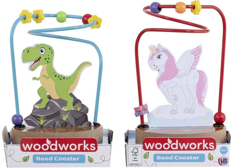 HTI Wooden Bead Coaster 2 Asst