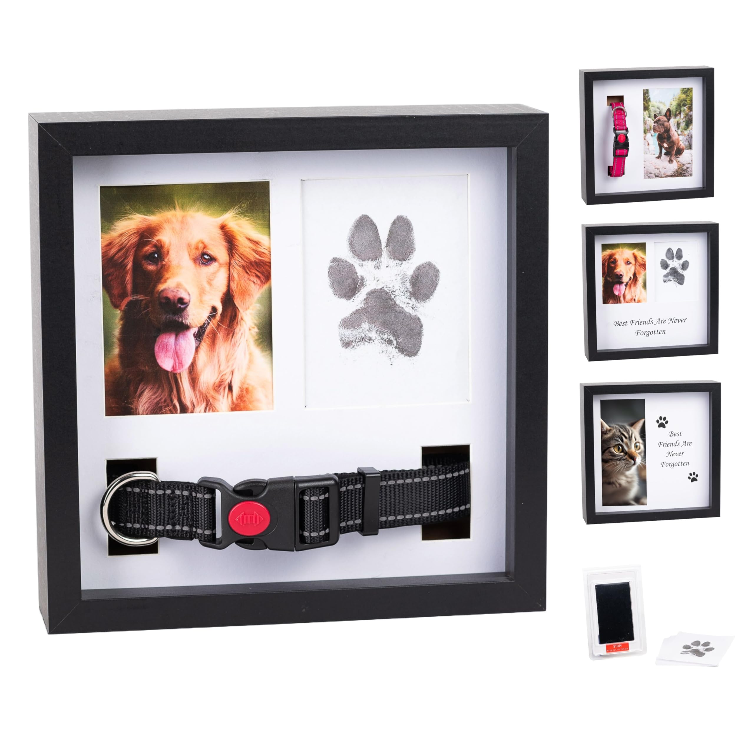 OtterPets Memorial Picture Frame for Pets - Remembrance for Dogs & Cats - Shadow Box