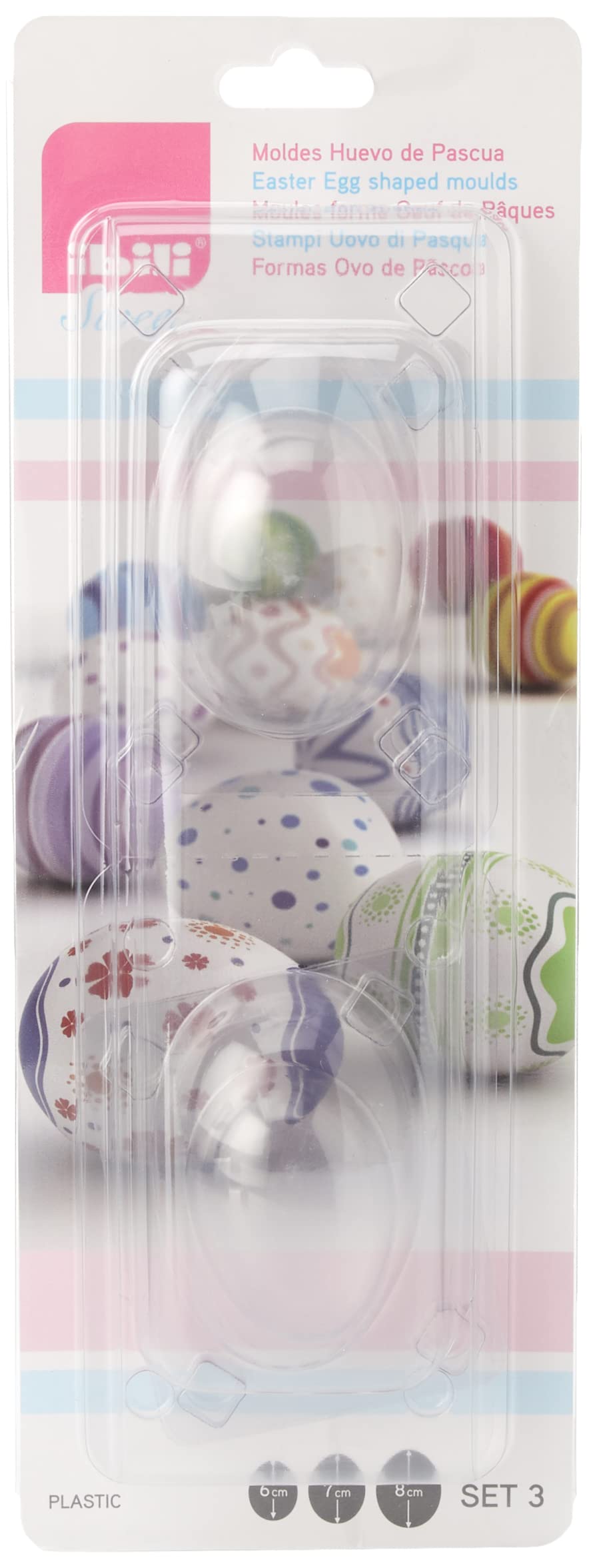 IBILI 791800 - Set 3 moldes huevos de pascua (6+7+8 cm)
