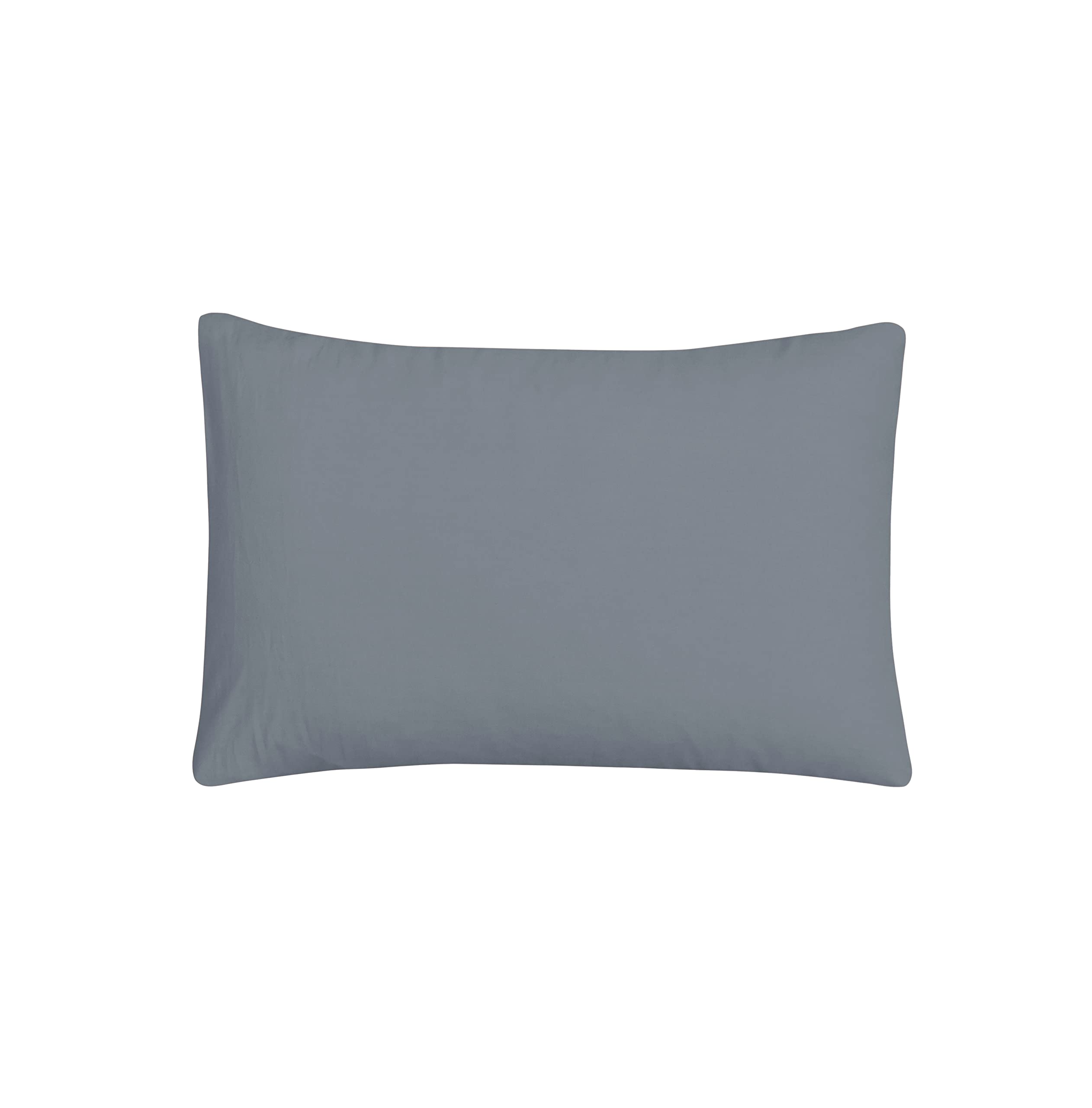 Sleepdown Pillow cases 100% Pure Cotton Pack of Two Housewife Luxury Soft Cosy Pillow Cover Set - Slate - 48 x 74 cm