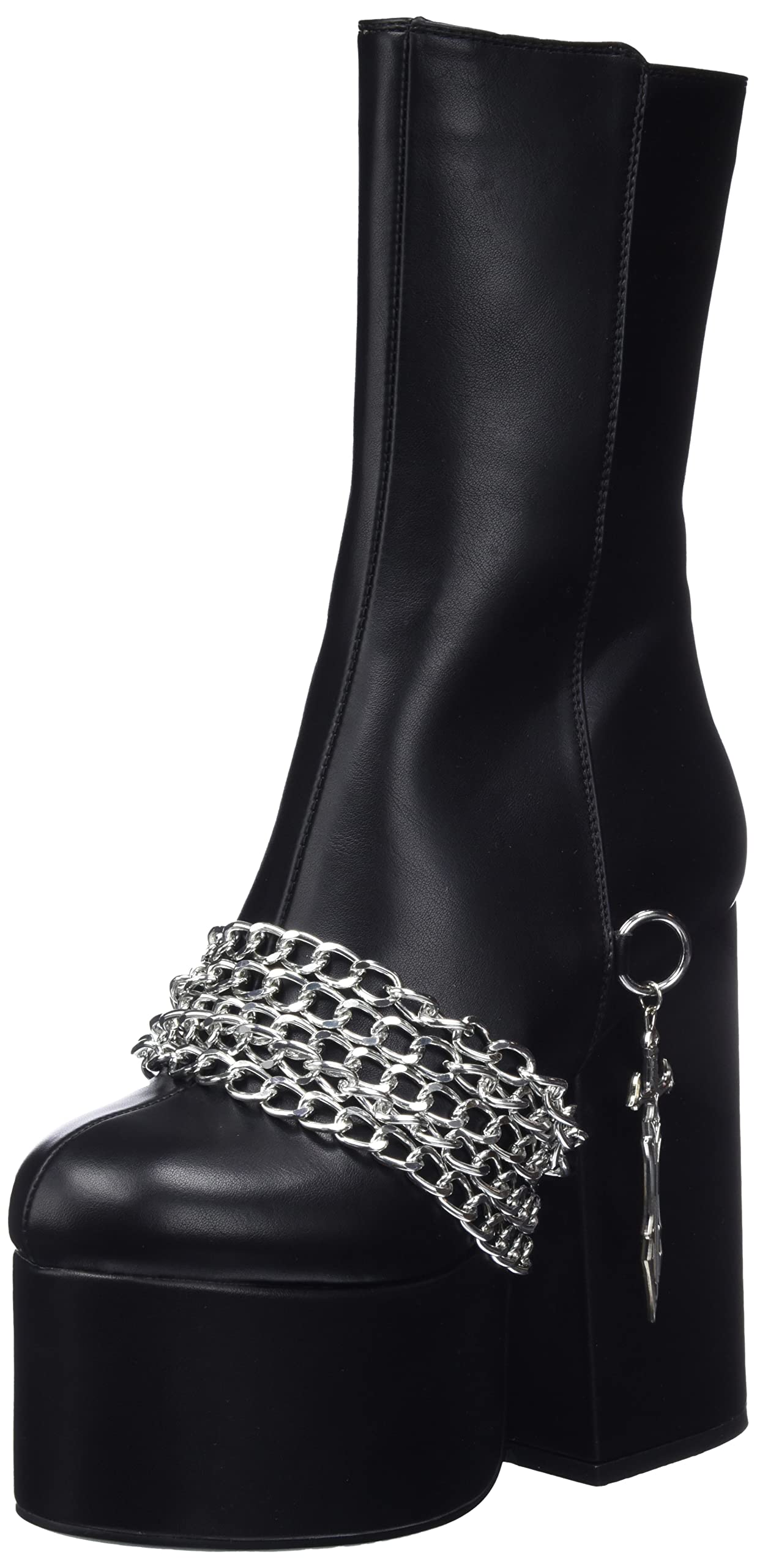LAMODA Women's Awkward Lies Ankle Boot, Black PU, 6 UK