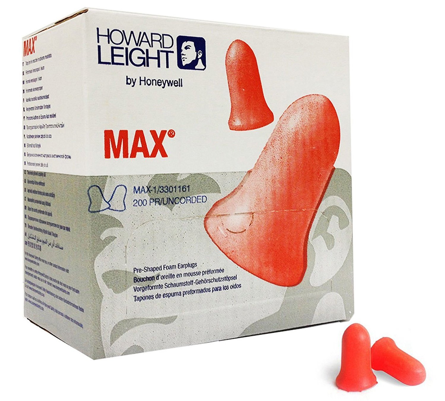 200 Pairs of Howard Leight MAX Ear Plugs Superior Performance