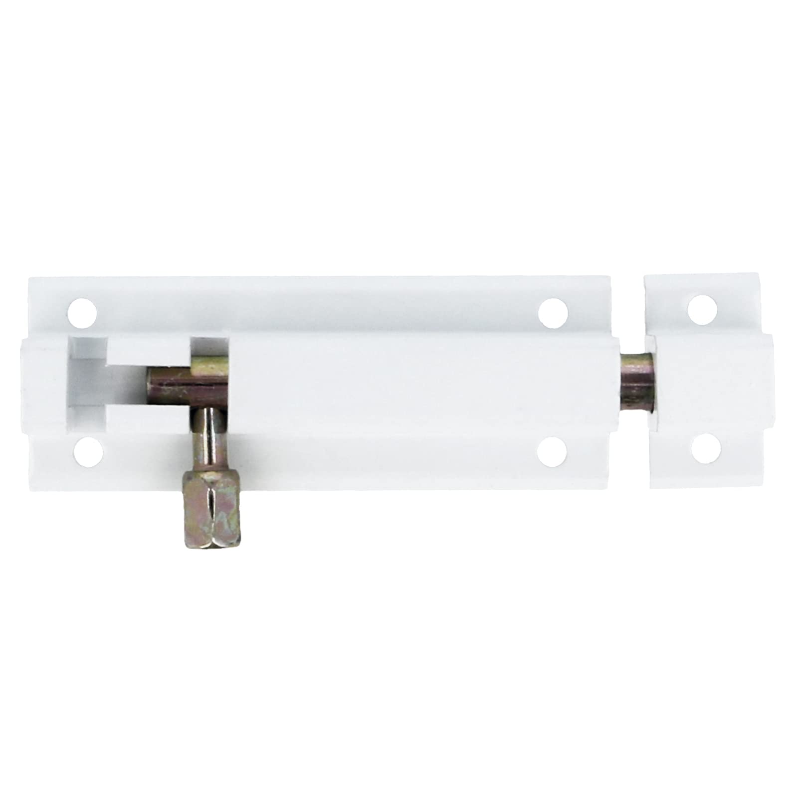 Amig - Aluminium Door Bolt | Bolt Mod. 500 | Door Lock in White | Door Lock Bolt Door Slider | Dimensions: 60 x 30 | Screw-On Lock | Suitable for Doors and Windows
