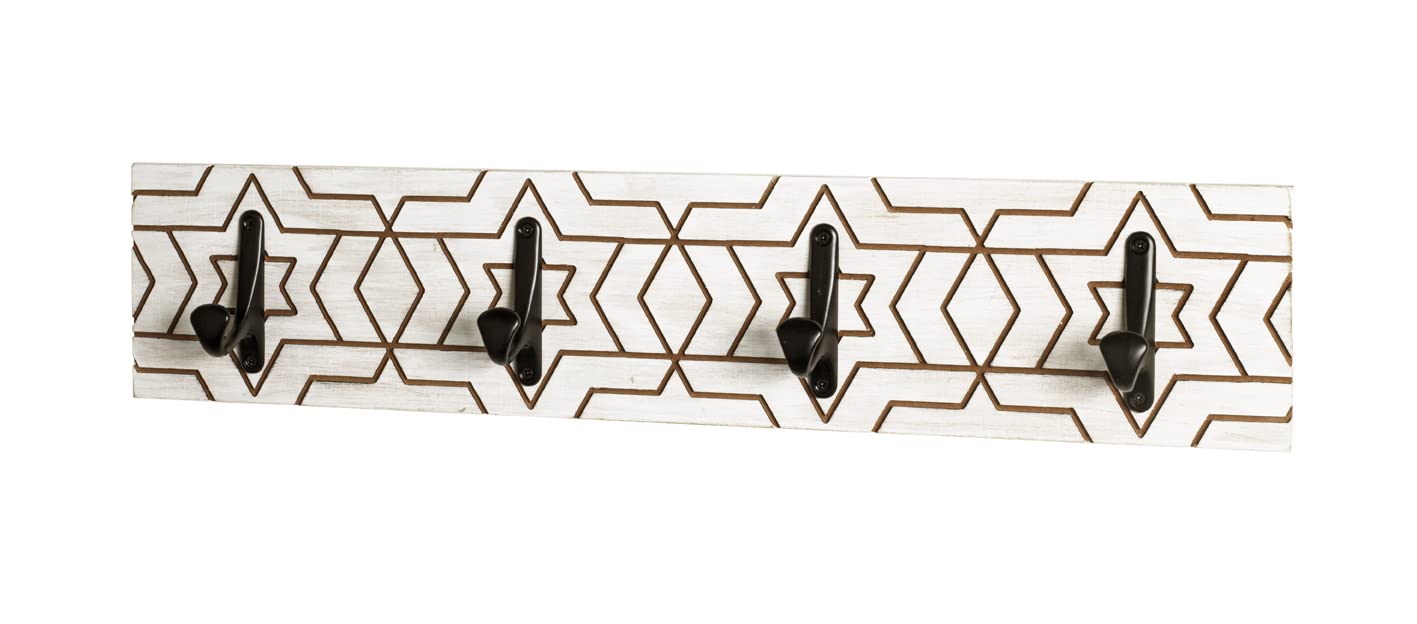 HAKU Möbel Wardrobe Black, White, Mdf, Metal - Size: W 60 cm X H 13 cm X D 6 cm, Style: Modern