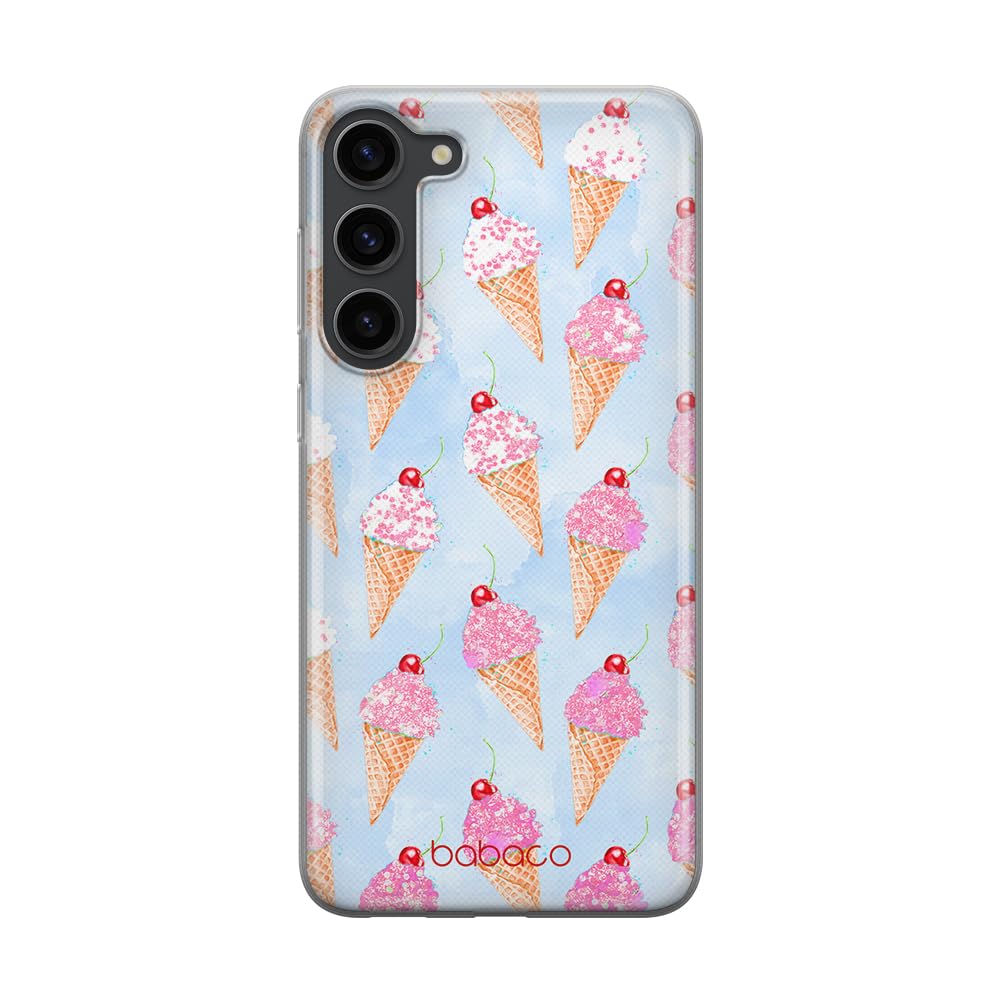 Babaco ERT GROUP mobile phone case for Samsung S23 PLUS original and officially Licensed pattern Ice Cream 002 optimally adapted to the shape of the mobile phone, case made of TPU