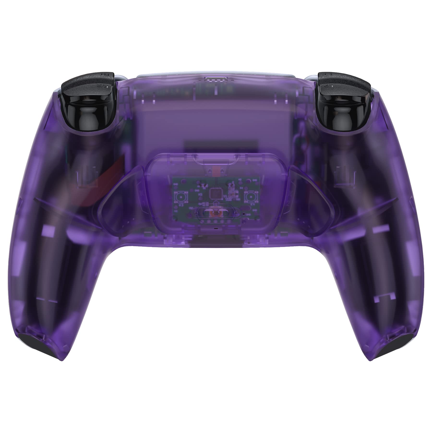 eXtremeRate Programable Rise 2.0 Remap Kit for ps5 Controller BDM-010 BDM-020,Upgrade Board & Redesigned Bottom Shell & Back Paddles Attachment - Clear Atomic Purple