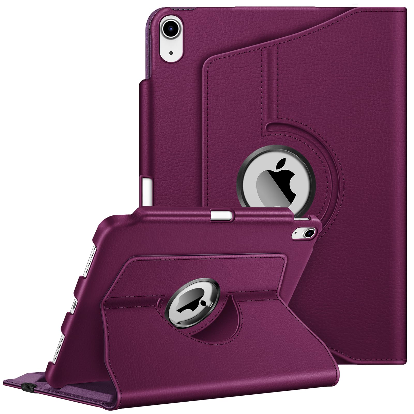 FINTIE Rotating Case for iPad (A16) 11th Generation 11 Inch (2025), iPad 10th Generation 10.9 Inch (2022) - 360 Degree Swivel Protective Stand Cover w/Pencil Holder, Auto Wake/Sleep, Purple
