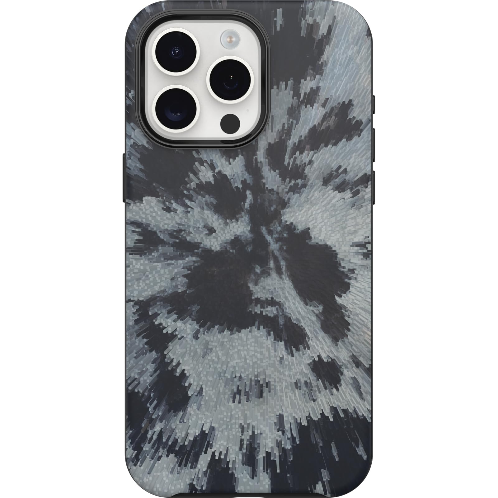 OtterBox iPhone 15 Pro MAX (Only) Symmetry Series Case - BURNOUT SKY (Black), snaps to MagSafe, ultra-sleek, raised edges protect camera & screen