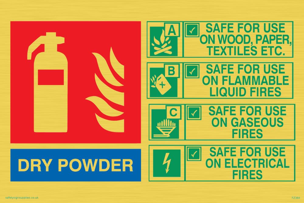 This extinguisher contains Dry Powder instructions for use Sign Sign - 150x100mm - A6L