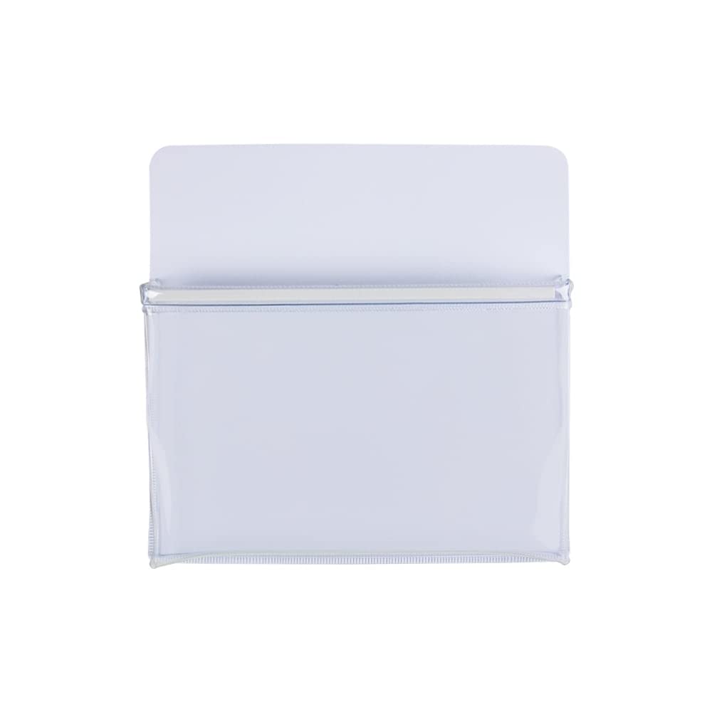 MagFlex® Medium Magnetic Pouch Bring Organisation and Efficiency to Workplace, Office, Classroom, Meeting Room, Waiting Room or Playroom - White