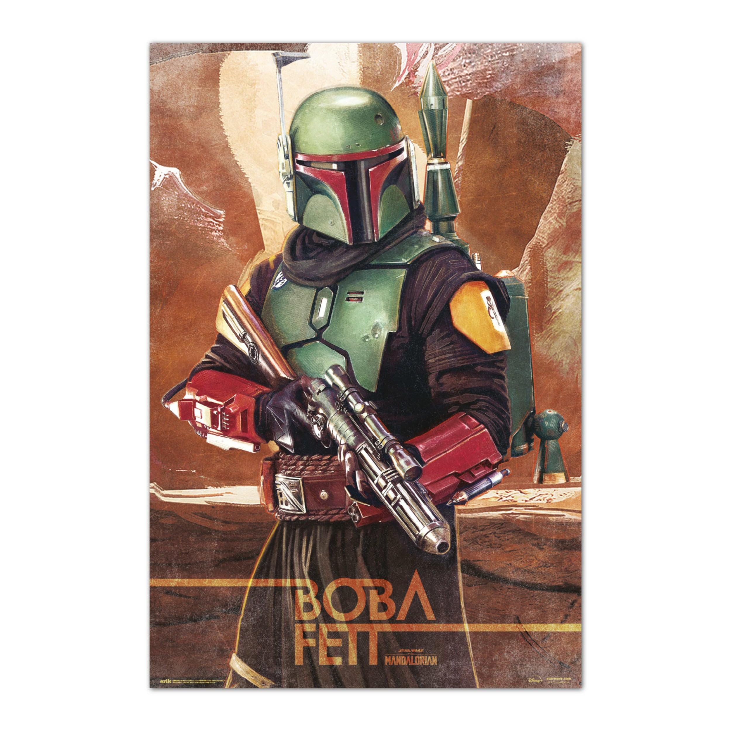 Grupo Erik Star Wars Boba Fett Poster - 36 x 24 inches / 91.5 x 61 cm - Star Wars Poster - Shipped Rolled Up - Cool Posters - Art Poster - Posters & Prints - Wall Posters