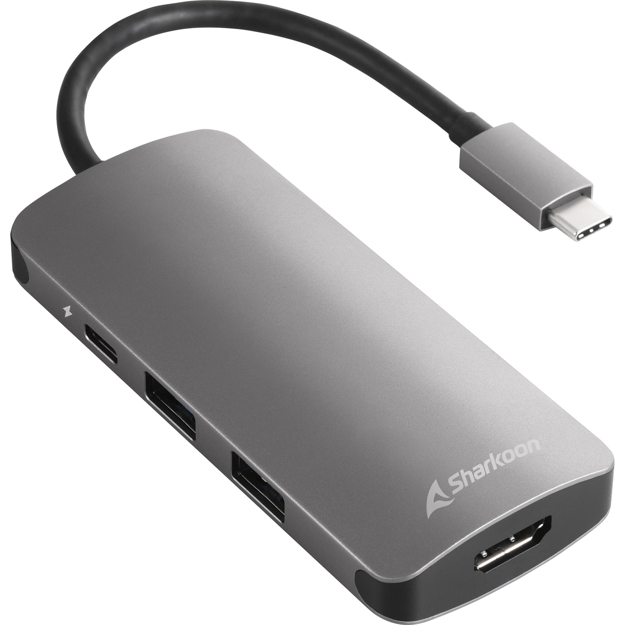 Sharkoon USB 3.0 Type C Multiport Adapter Dark Grey