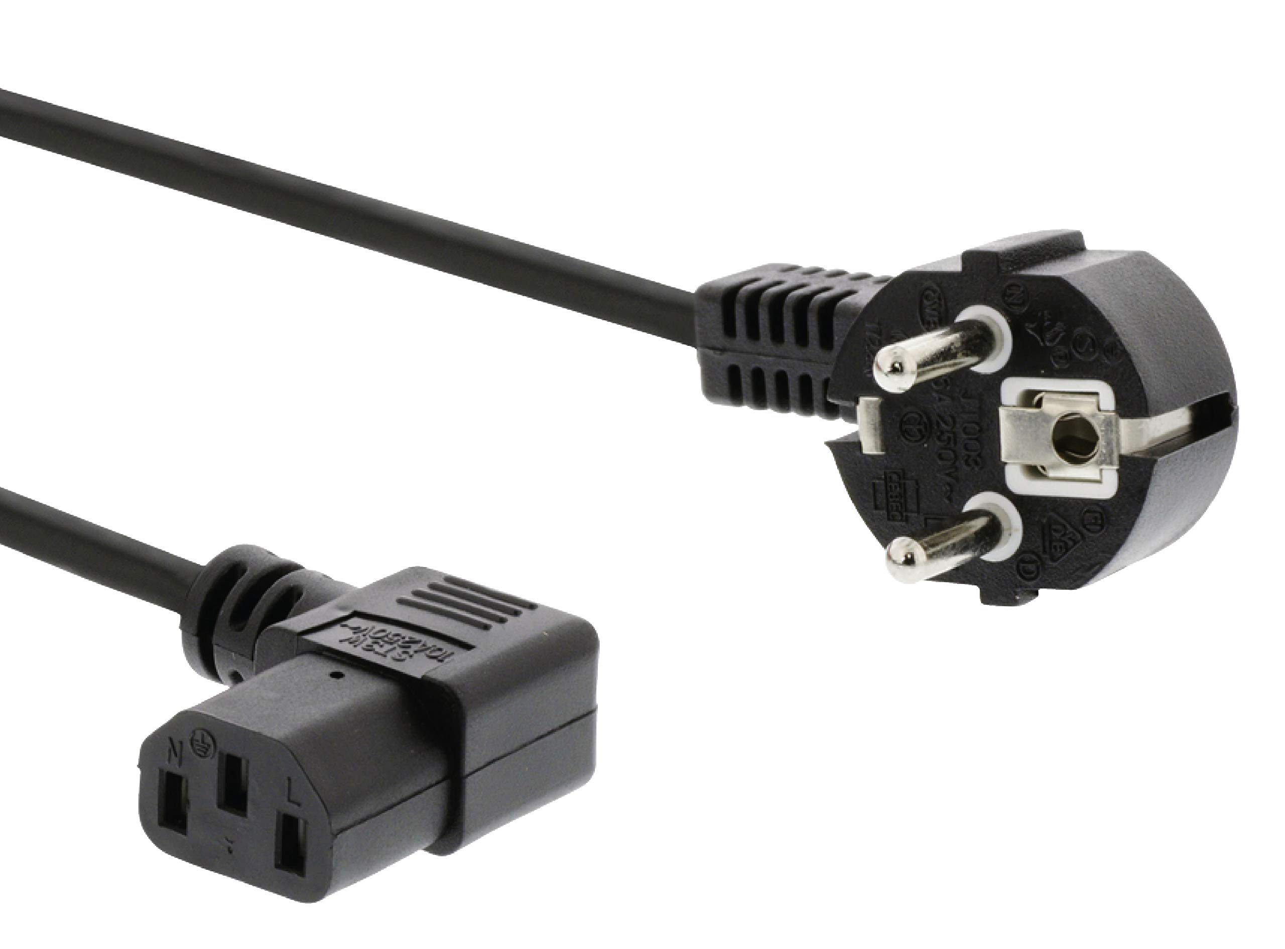 premiumcord kpsp5 – 90 – Network cable, 204 Watts, 5 Meters, Connector CEE7/7, Black