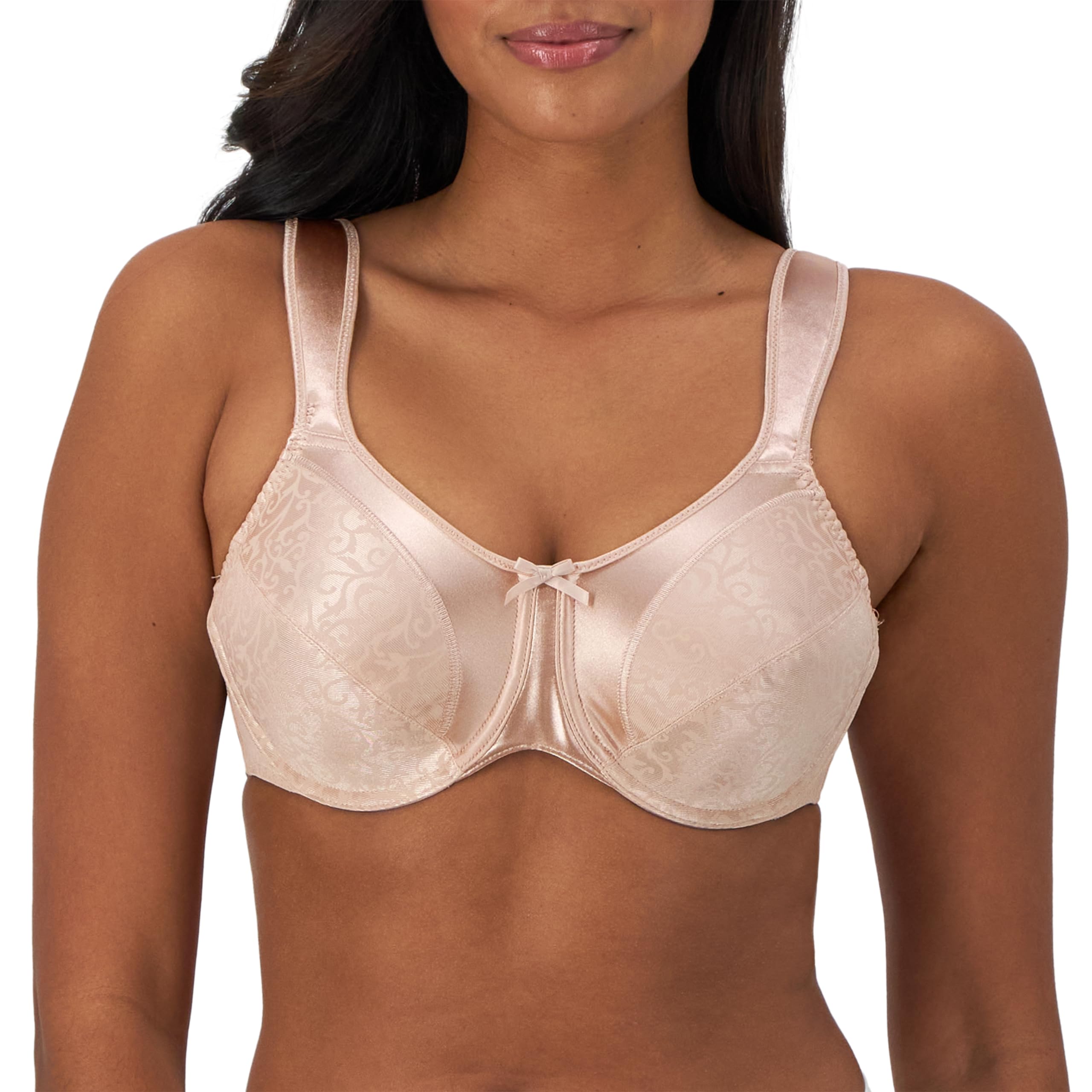 Bali Women's Satin Tracings Underwire minimizer bras, Rosewood, 42E UK