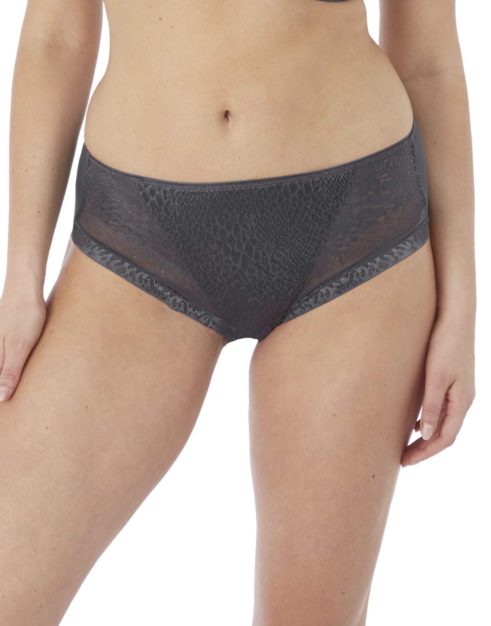 Fantasie Women's Envisage High Waist Brief Bikini Style Underwear, Slate, M