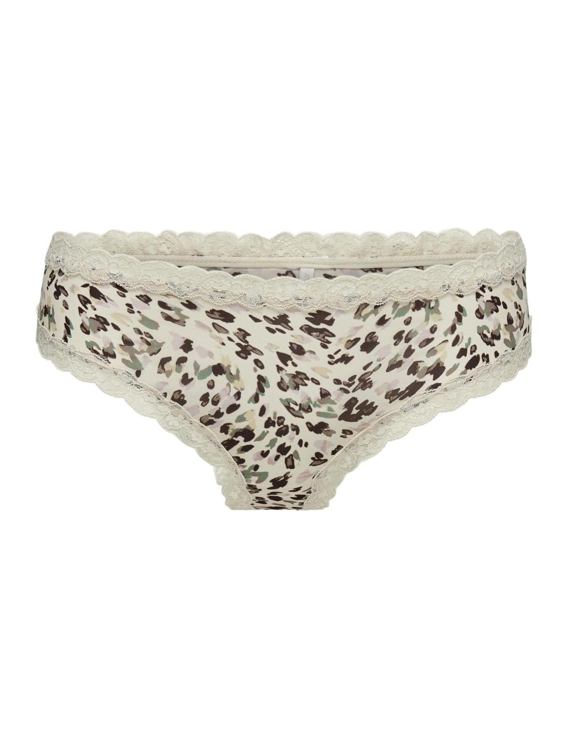 ONLY Women's Onlemma Brazilian Acc Underpants, Sandshell/AOP: eco Animal, XS