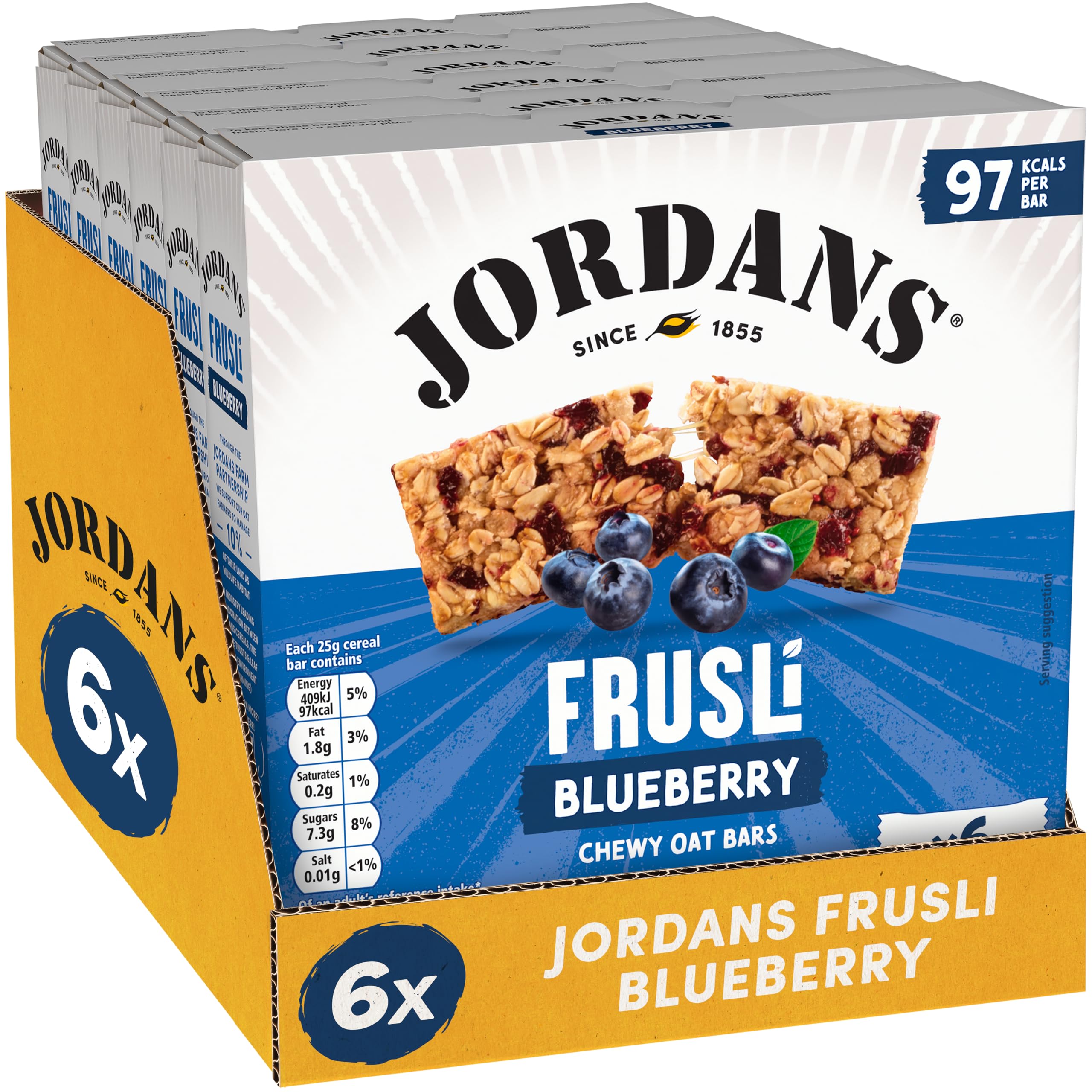 Jordans Frusli Blueberry 150g x 6