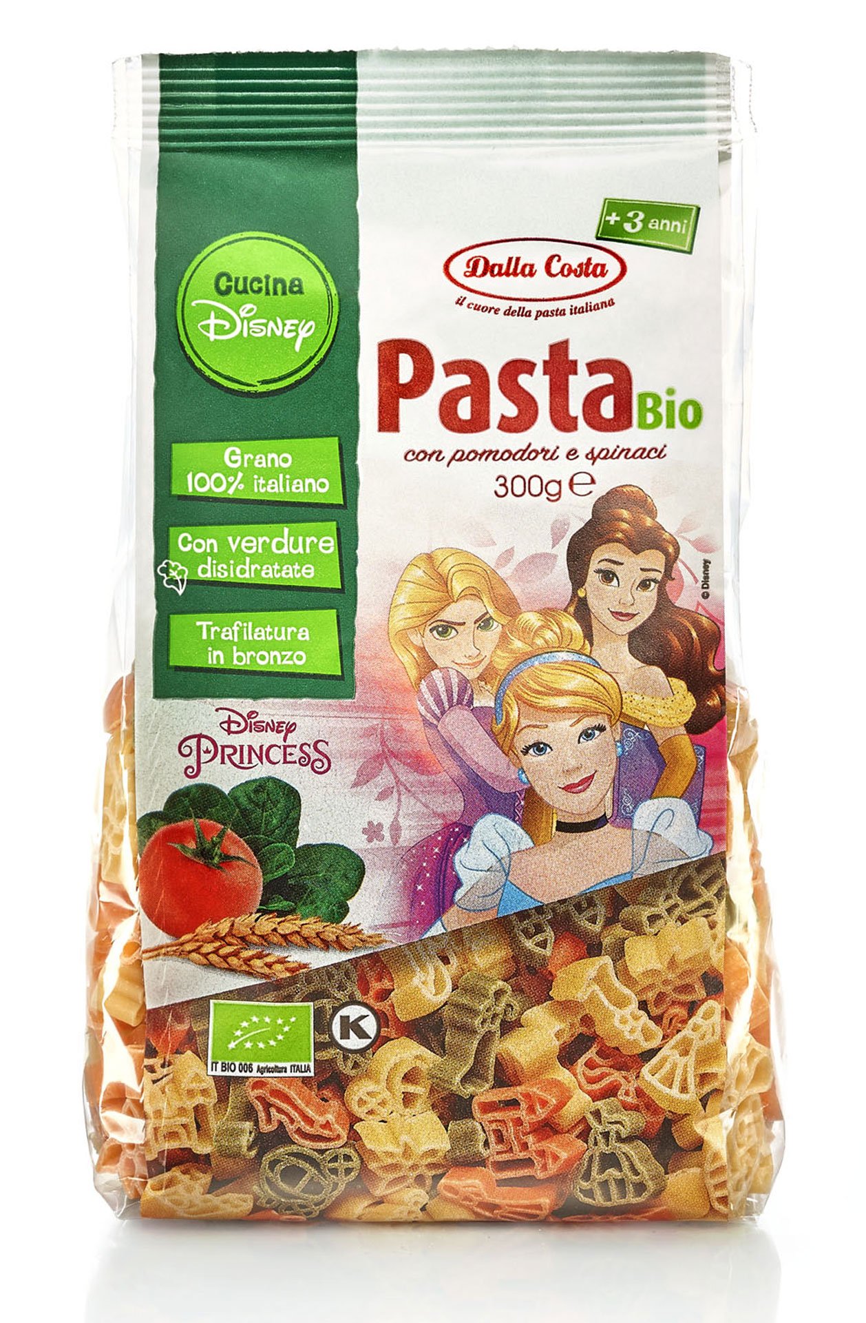 Pasta (SEMOLINE TRI-Colored) Disney Princess BIO 300 g - DALLA COSTA