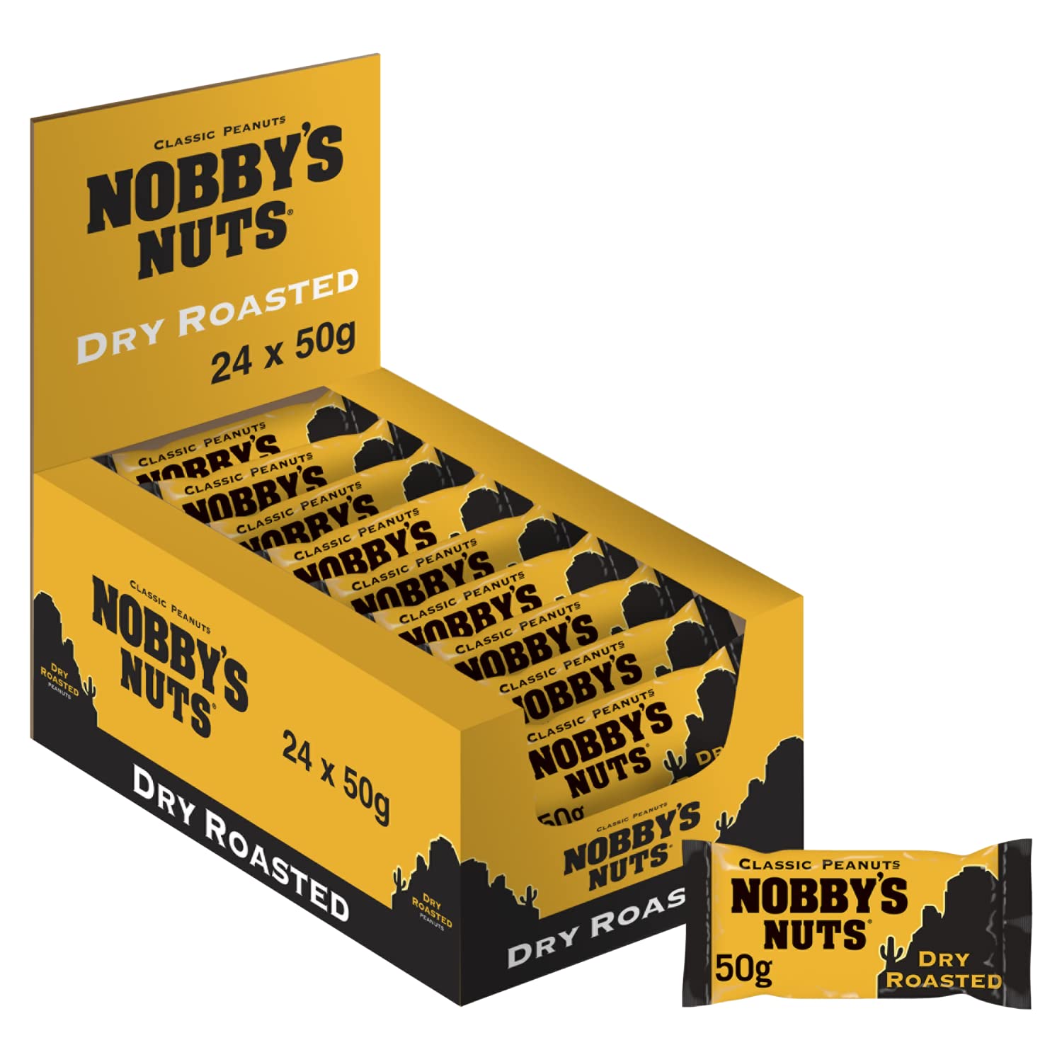Nobby's Nuts Classic Dry Roasted Peanuts 50 g (Case of 24)