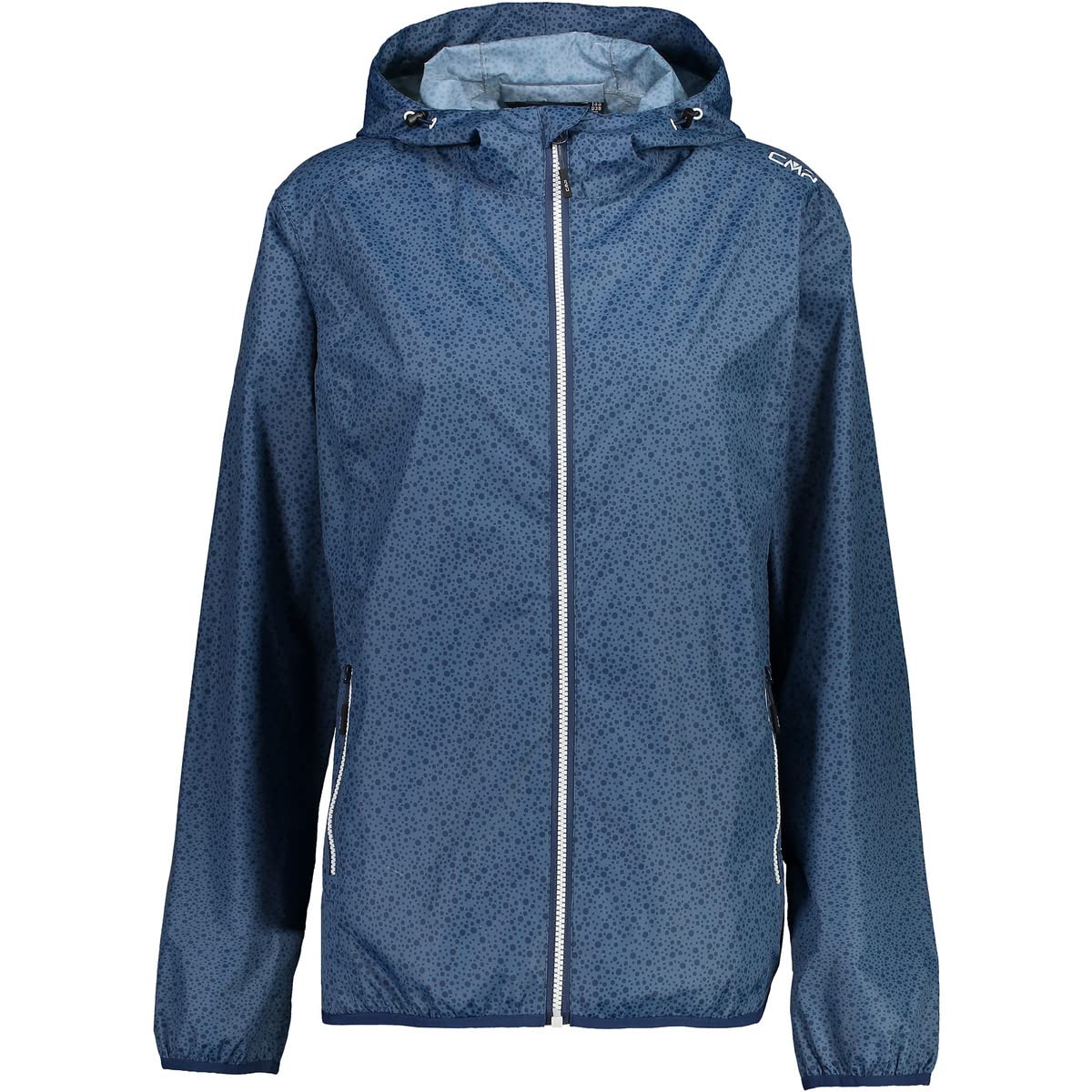 CMP - Woman Jacket Rain Fix Hood, Blue, L