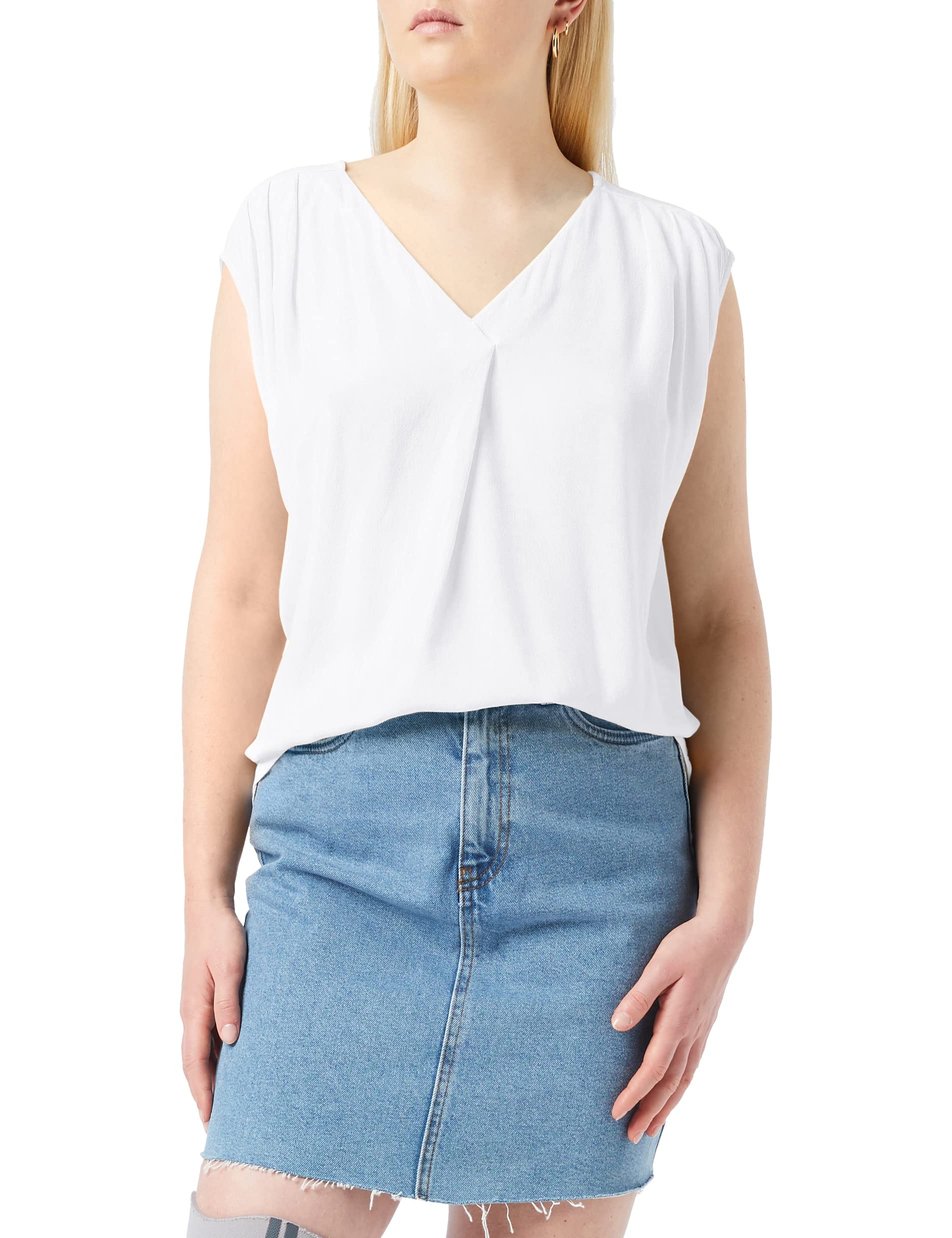 ONLY Women's Jrkida Below Knee Dress - K Blouse, White (Cloud Dancer Cloud Dancer), 14 UK