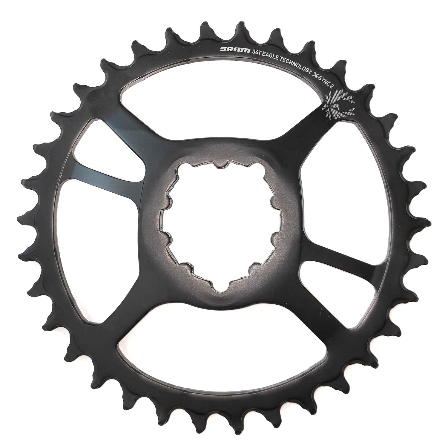 Sram Chain Ring X-Sync 2 Steel Direct Mount 6mm Offset Eagle: Black 34T