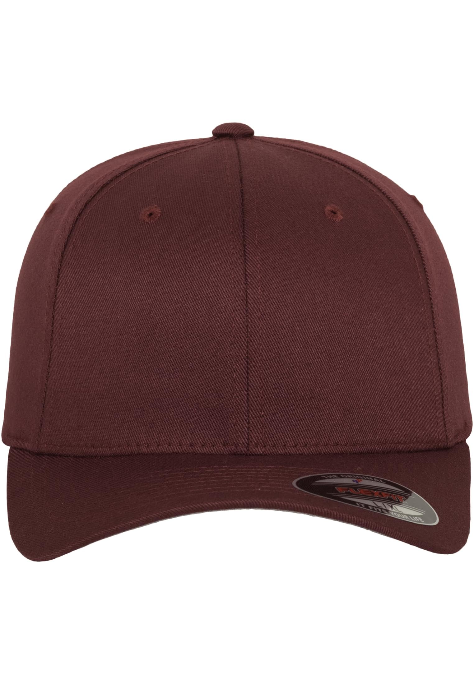 Flexfit Unisex Wooly Combed Baseballkappe, maroon, XXS/XS (Youth)