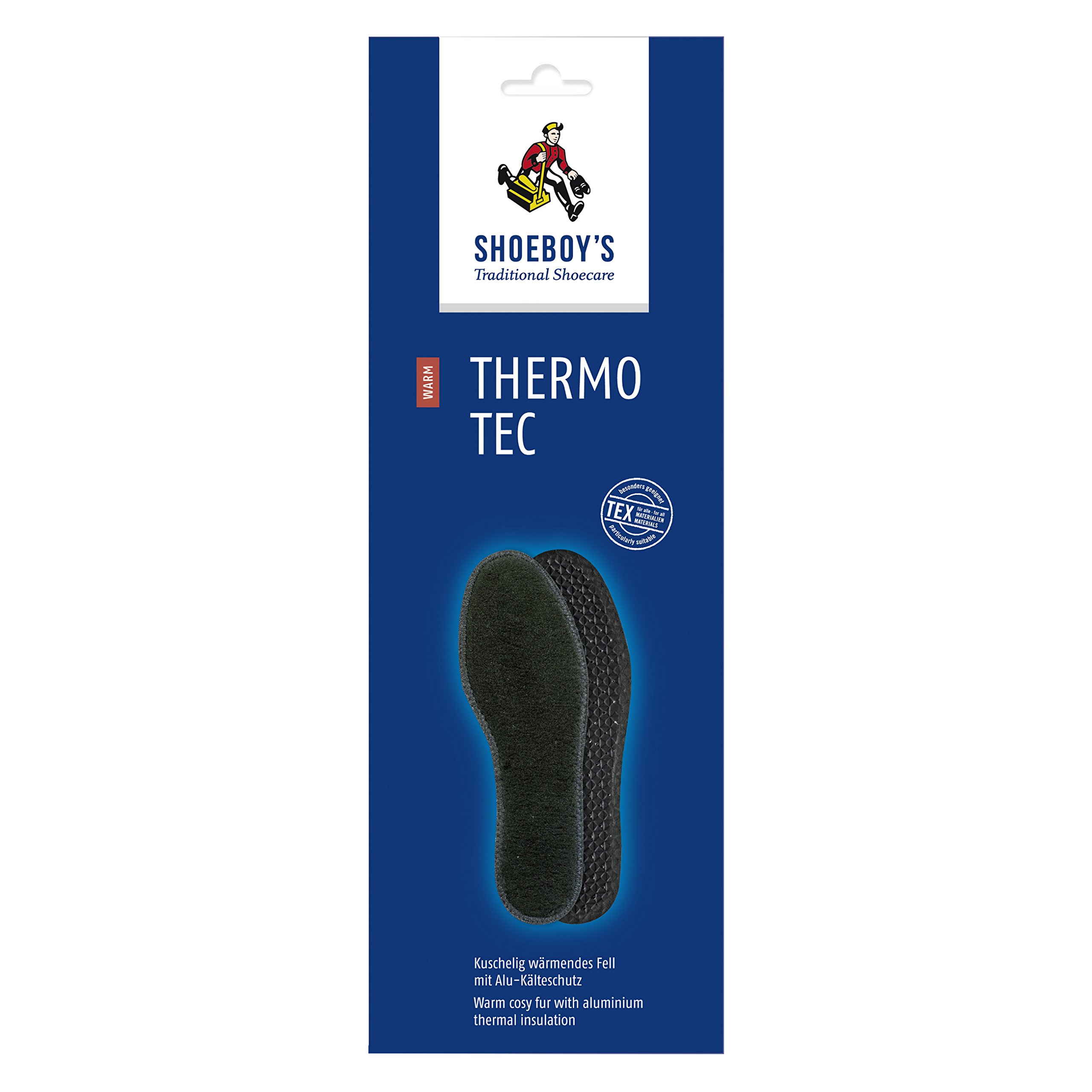 SHOEBOY'S Thermo TEC - Warming Insole Made of Functional Fibre, Keeps The Warmth Inside Your Shoe - Size 12.5 to 13
