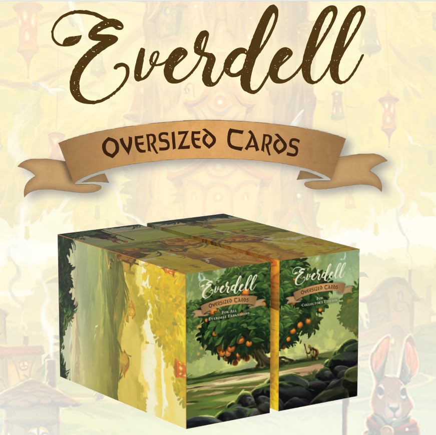 Everdell Expansion Oversized Cards – Extended Art Tarot-Sized Upgrade Pack for All Everdell Expansions, Ages 14+, Collector’s Edition Accessory