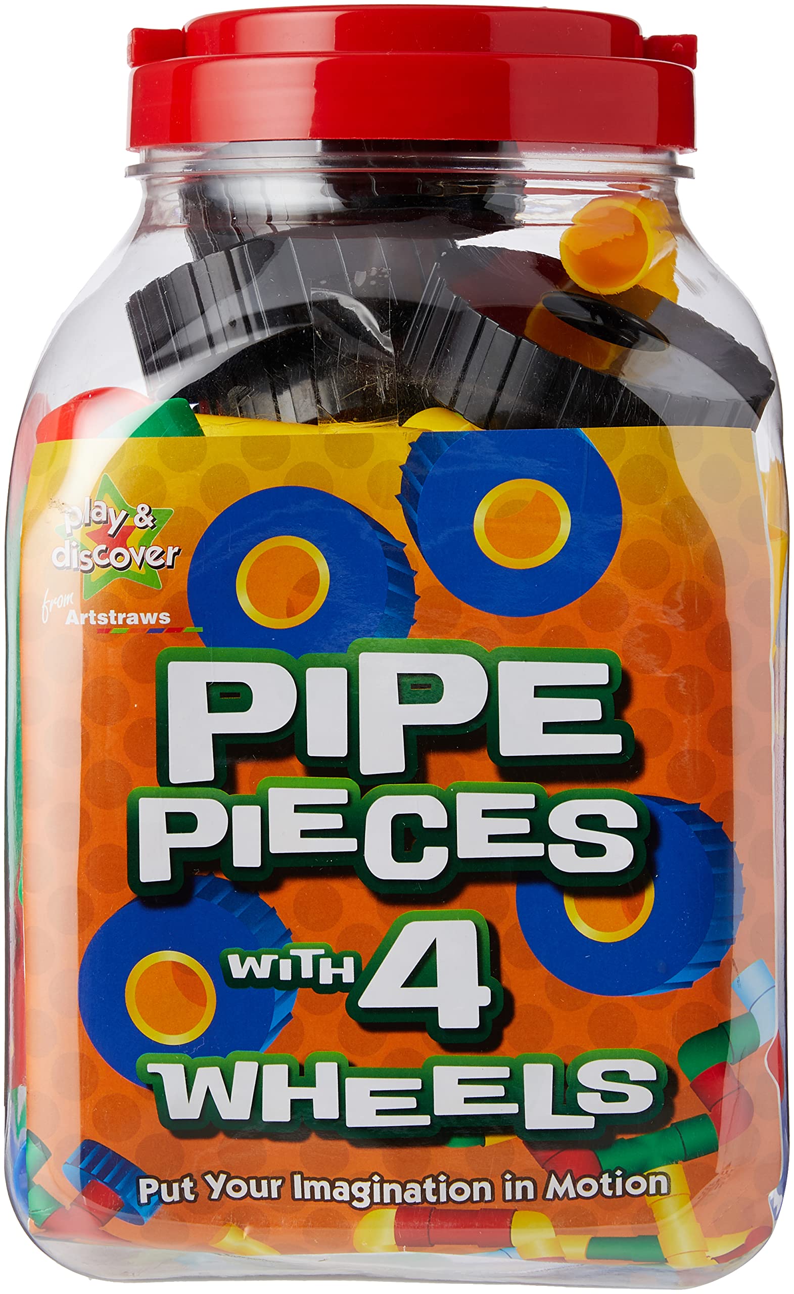 Creation Station CW7507 Pipe 4 Wheels 64 Pieces