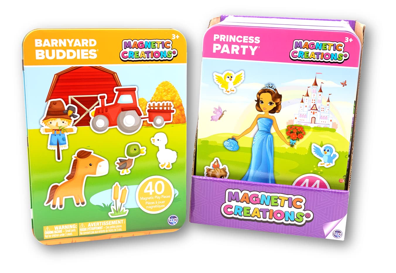 PETERKIN | Magnetic Creations | Colourful printed tins with over 40 mix and match magnet shapes to create your own story scene! | Arts & Crafts | Travel Toys | Ages 3+
